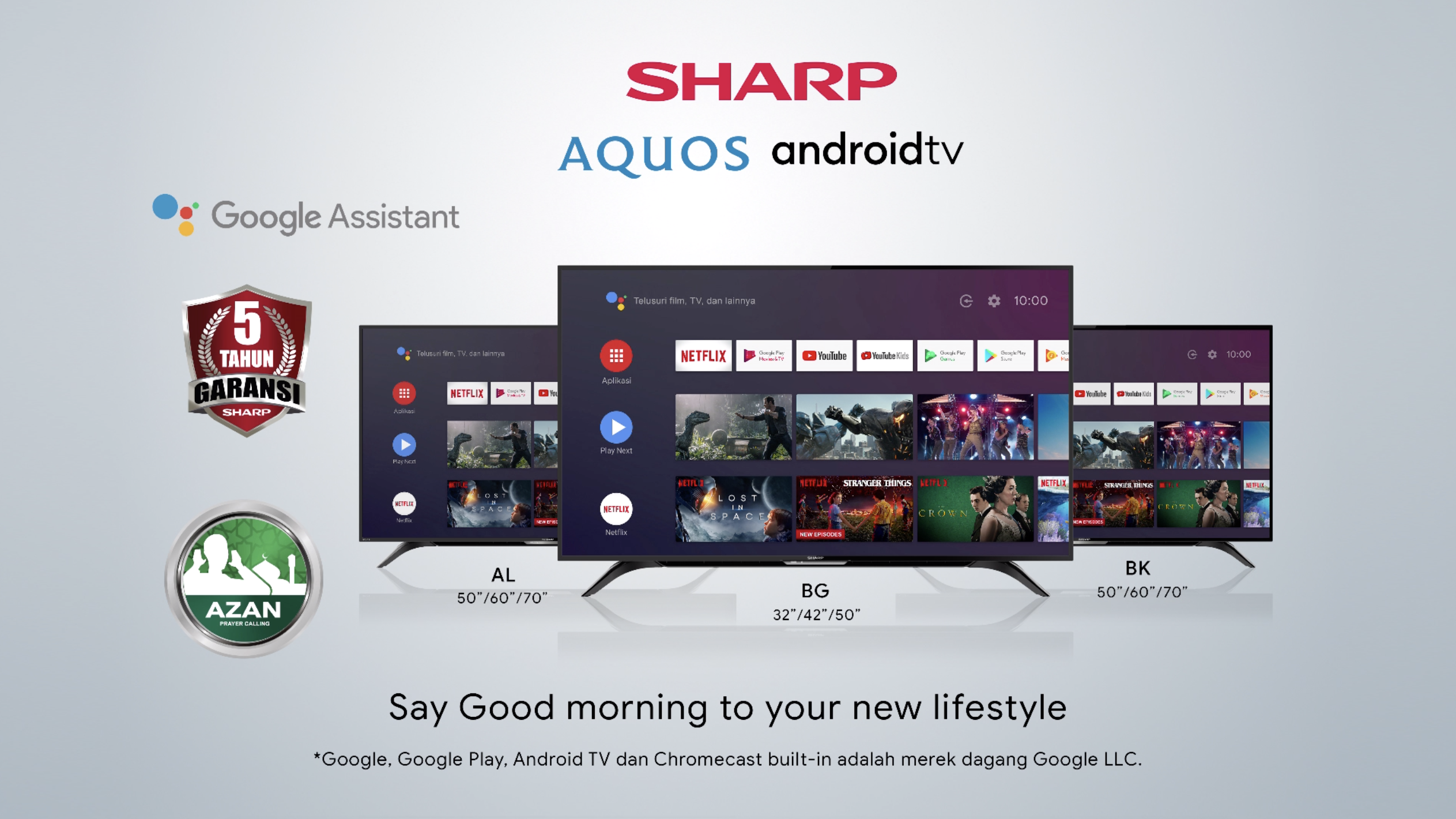 50 Inch Full Hd Android Tv With Google Assistant 2t C50bg1i Sharp Indonesia