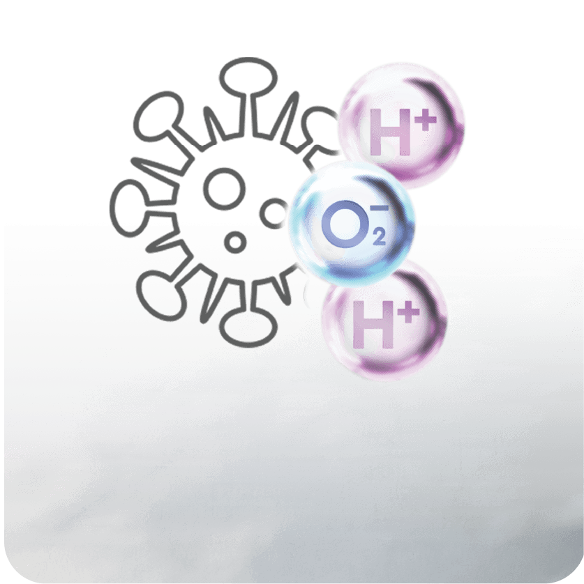 STEP 2 - Ions actively attach to and break down airborne pollutants, effectively neutralizing their charge and removing them from the air.