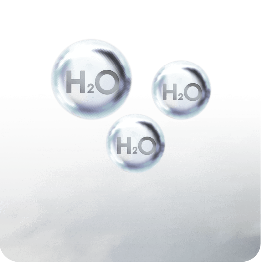 STEP 3 - Ions return to the air as invisible and harmless water vapor.