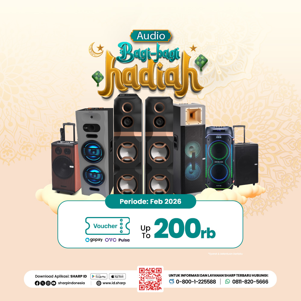 Promo Audio bagi bagi hadiah SHARP