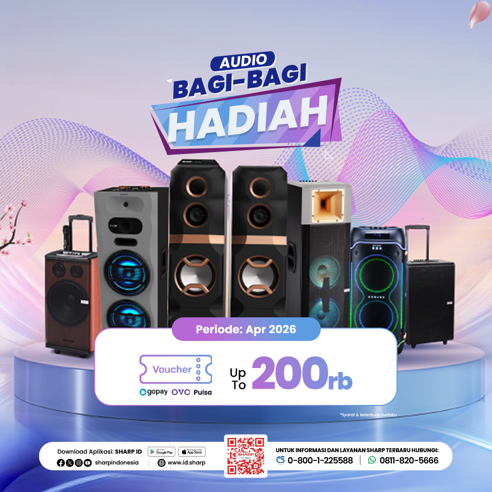Promo Audio bagi bagi hadiah SHARP