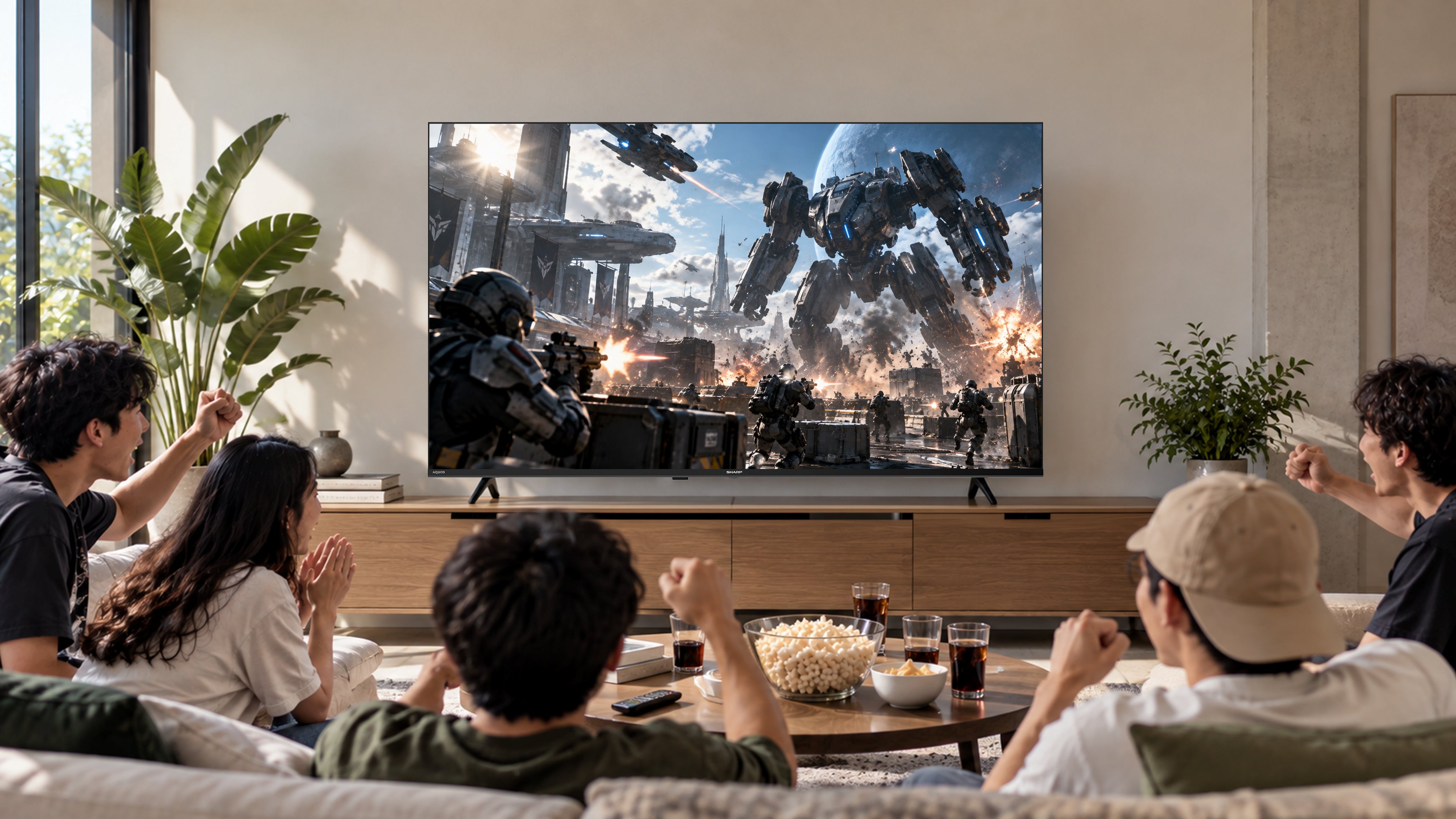 Menonton TV Sharp 4K